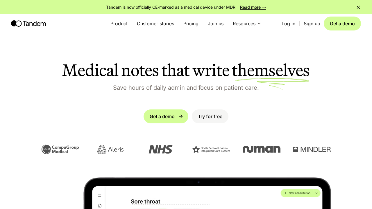 Tandem Health screenshot