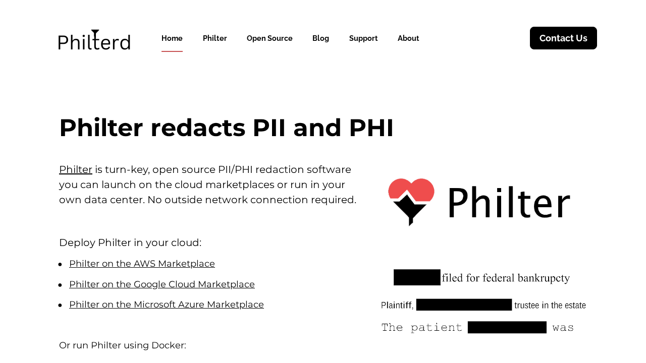 Philterd.ai screenshot