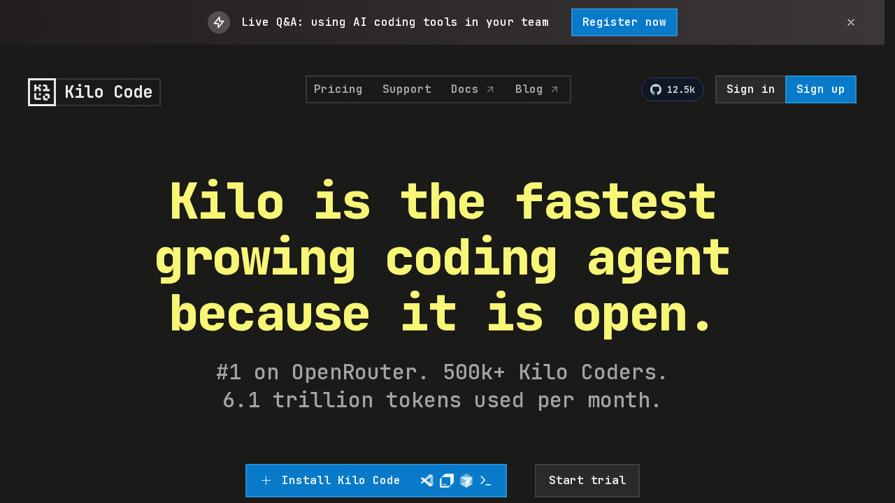 Kilo Code screenshot
