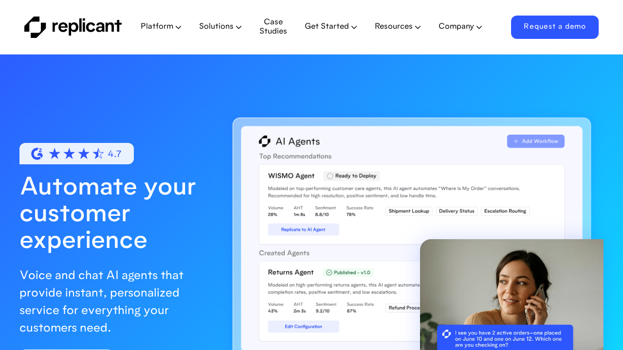 Replicant.ai screenshot