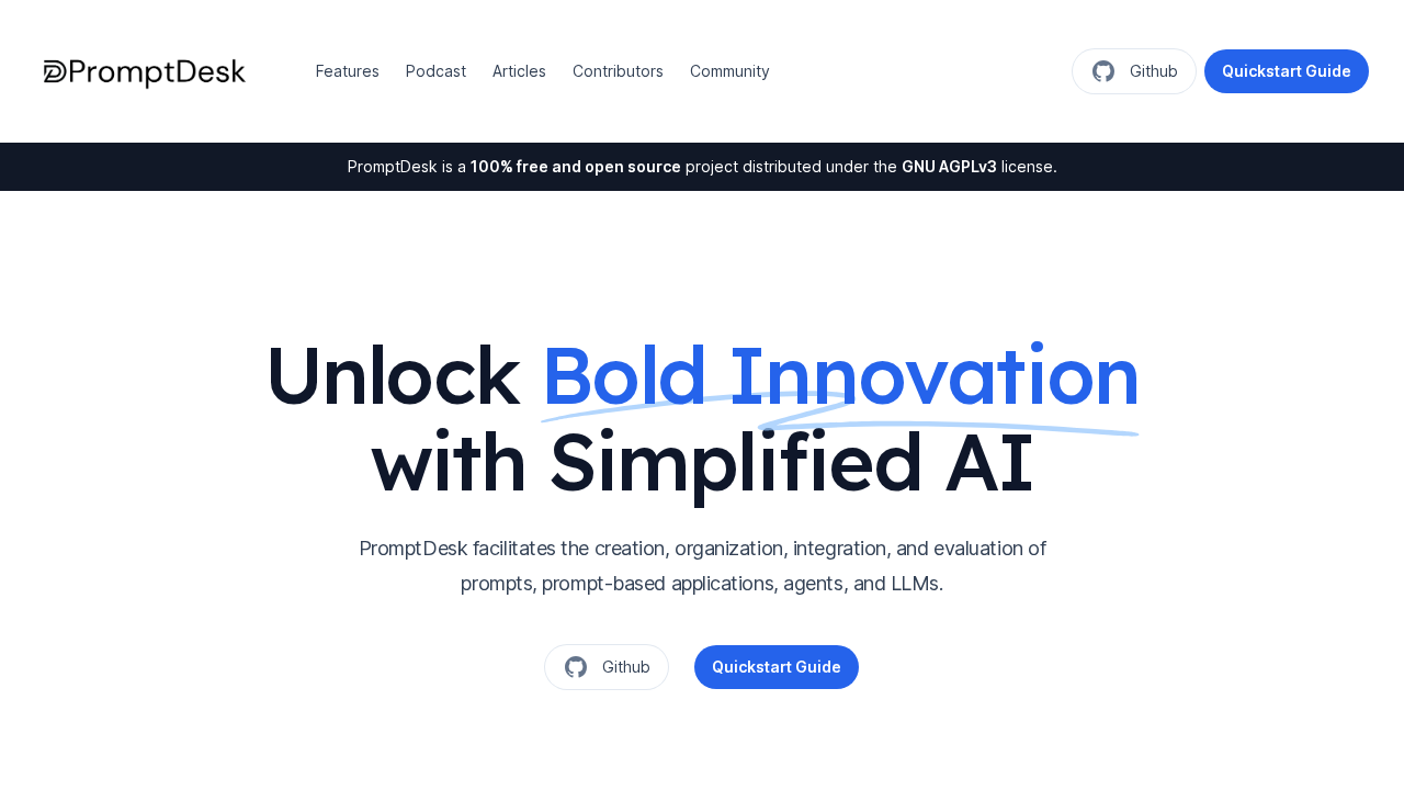 PromptDesk screenshot