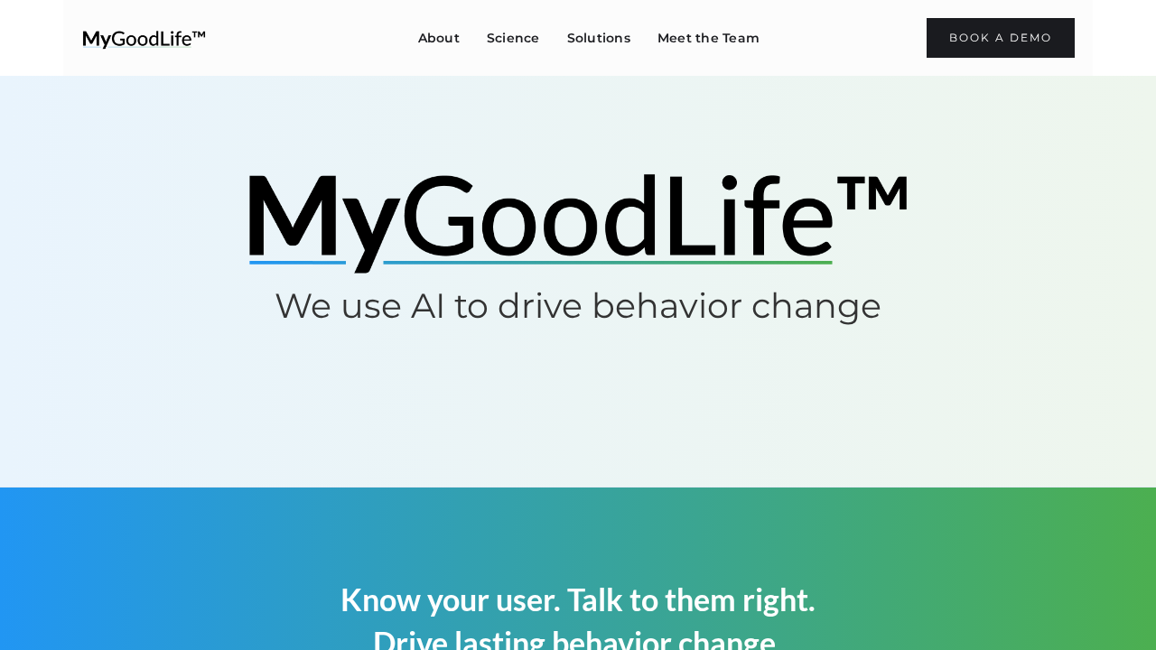 MyGoodLife.ai screenshot