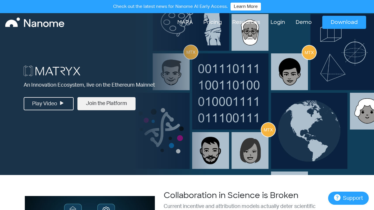 Matryx.ai screenshot