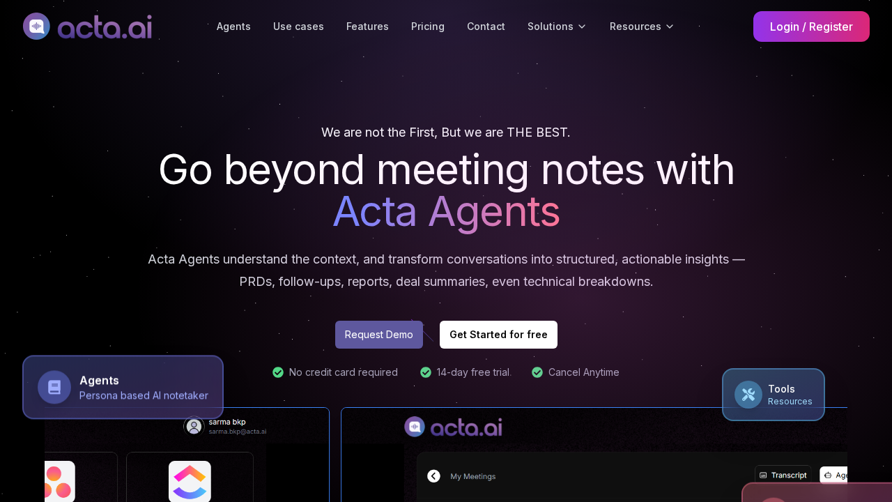 acta.ai screenshot