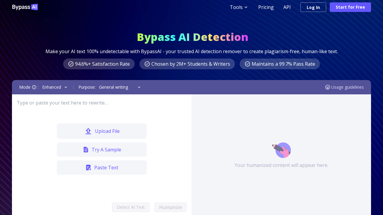 BypassAI.ai screenshot