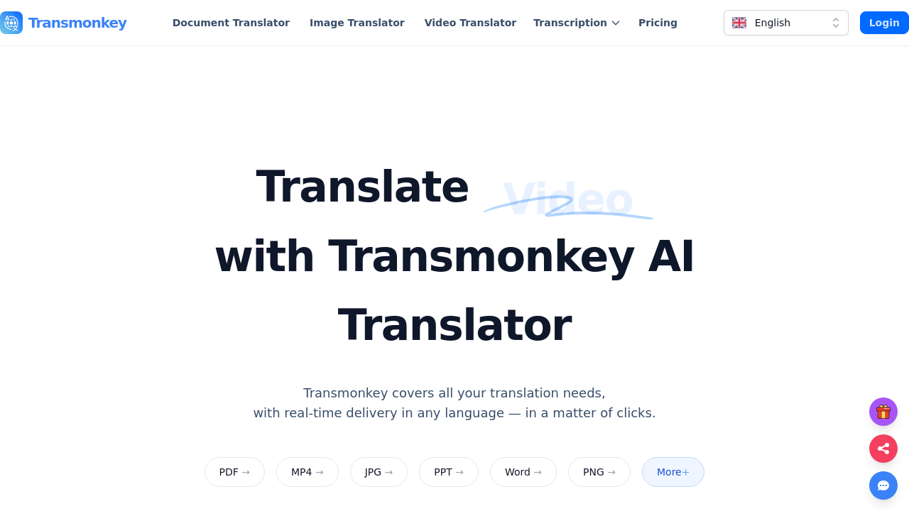 Transmonkey.ai screenshot