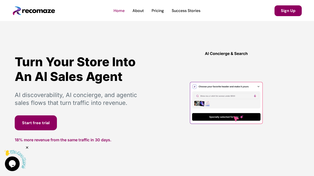 Recomaze.ai screenshot