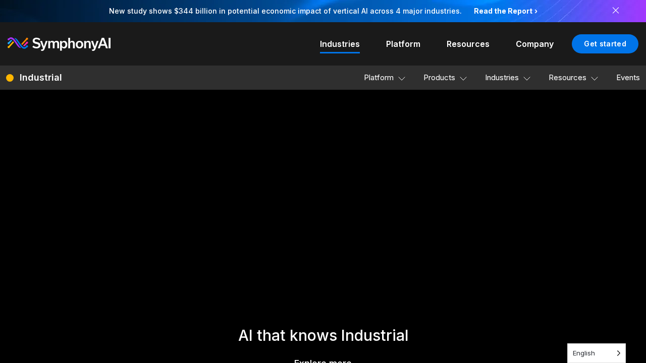 SymphonyAI Eureka AI Platform screenshot