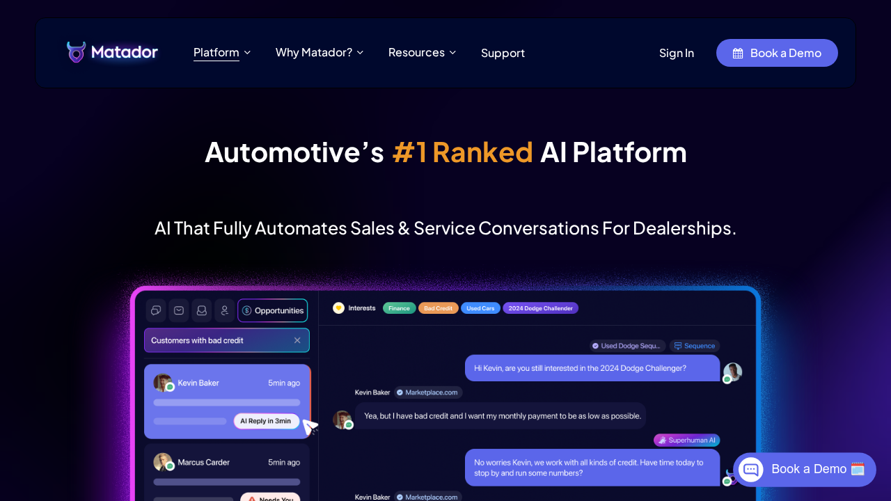 Matador.ai screenshot