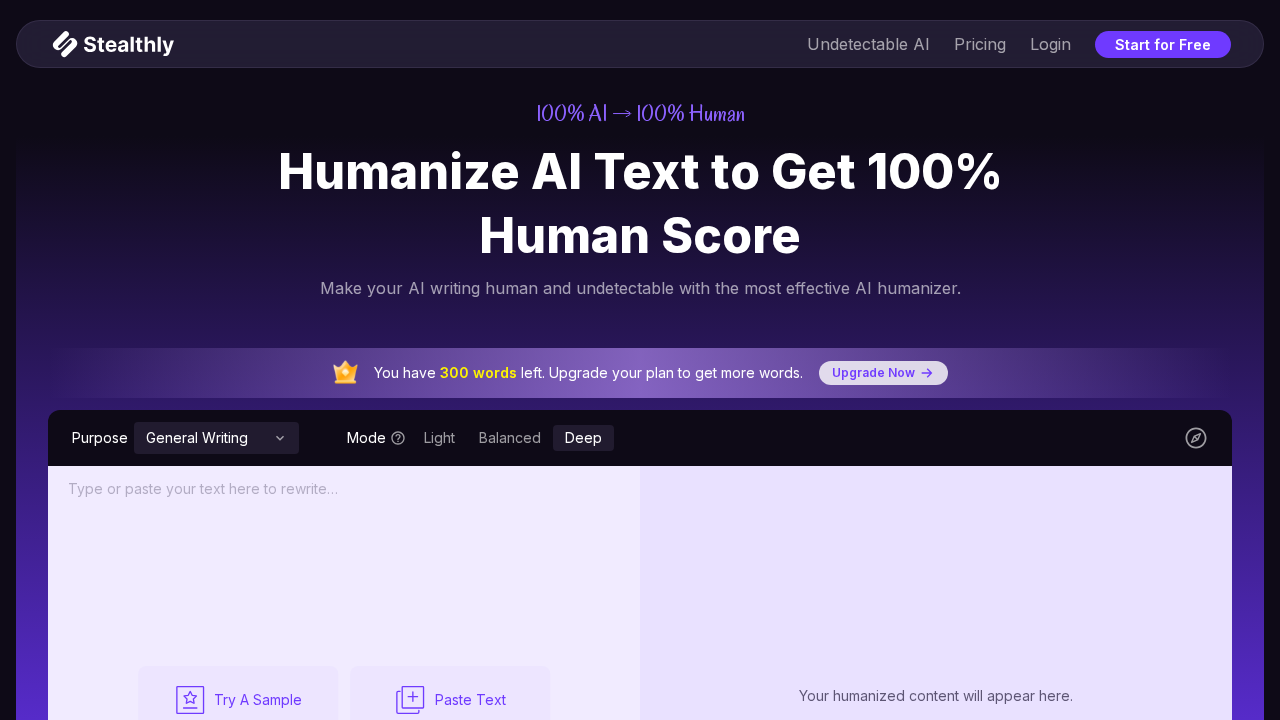 Stealthly.ai screenshot