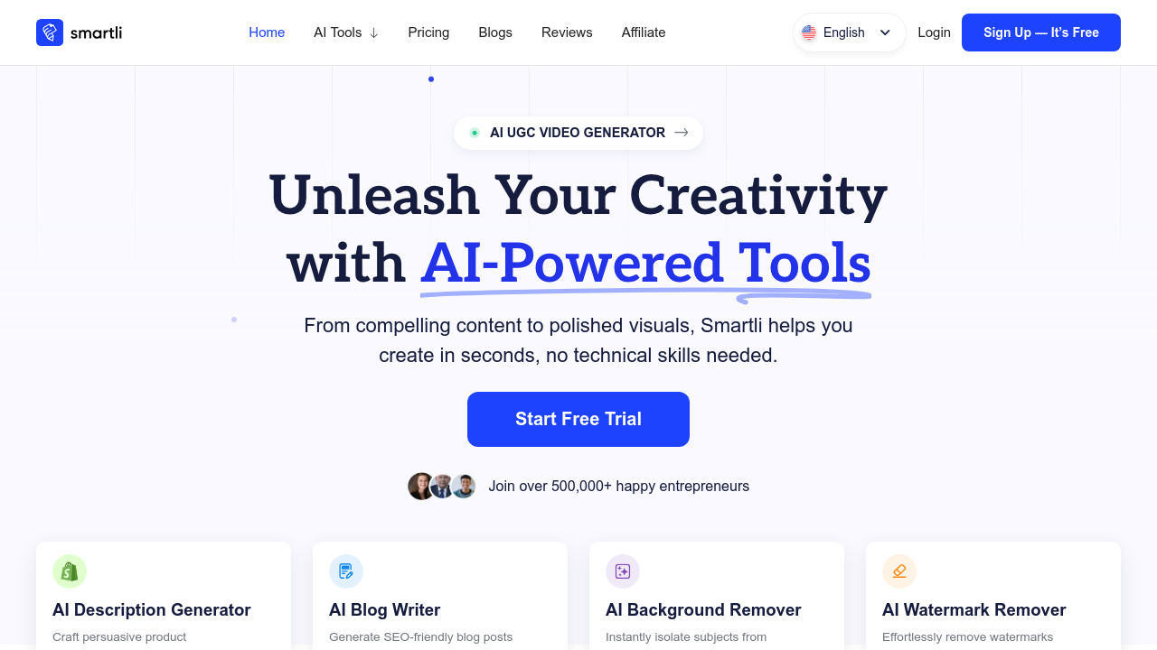 Smartli.ai screenshot