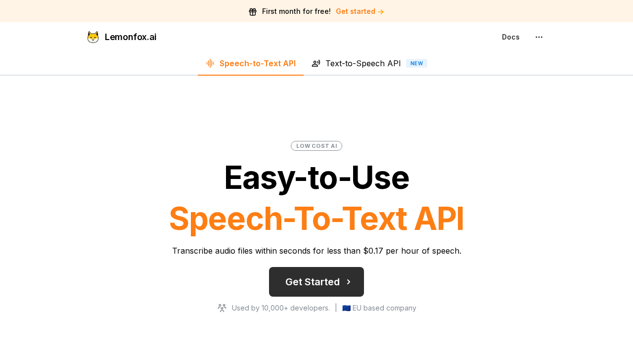 Lemonfox.ai screenshot