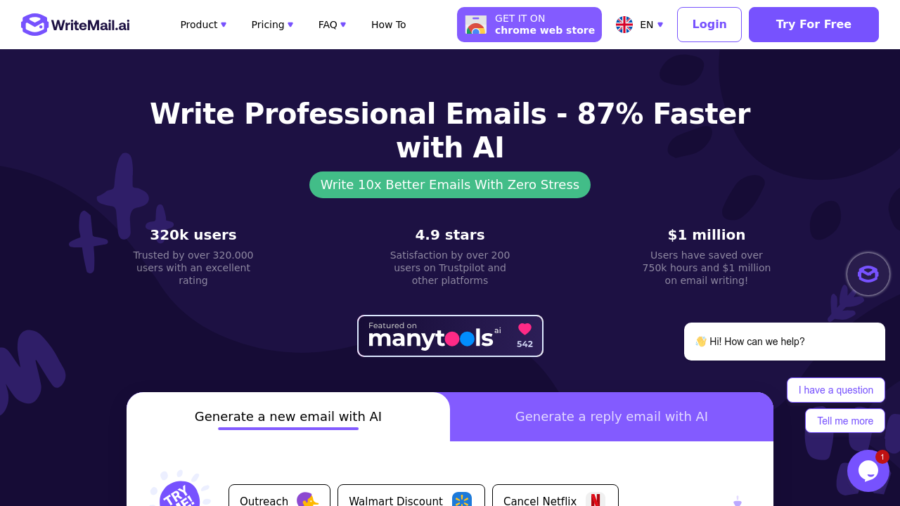 WriteMail.ai screenshot