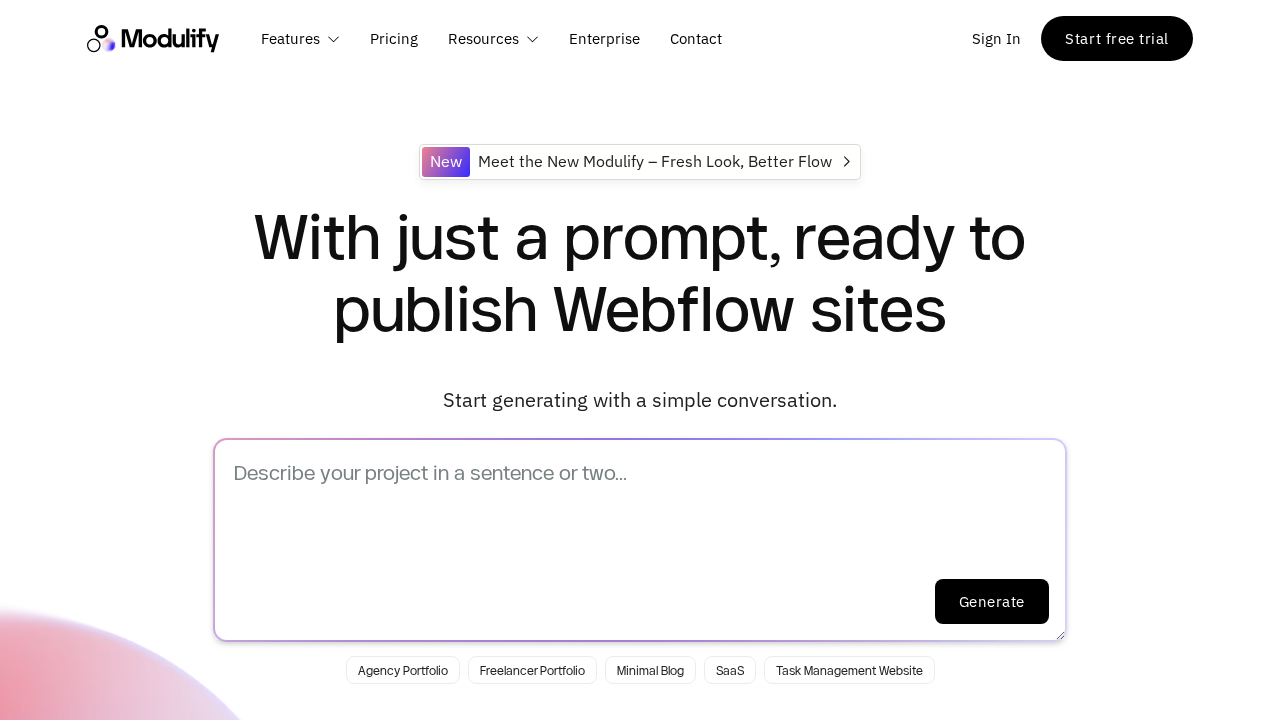Modulify.ai screenshot