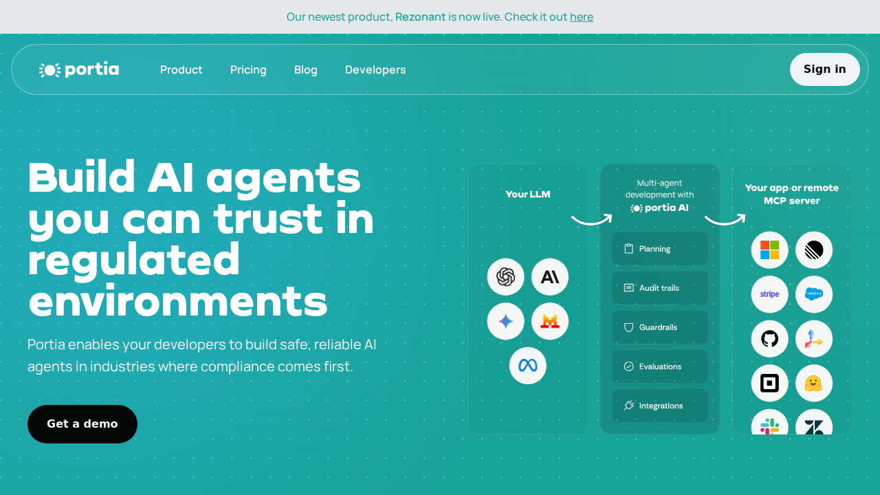 Portia Labs screenshot