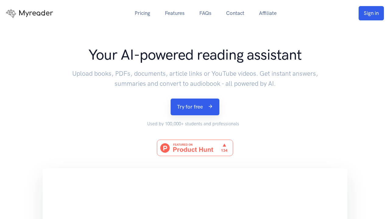 myreader.ai screenshot
