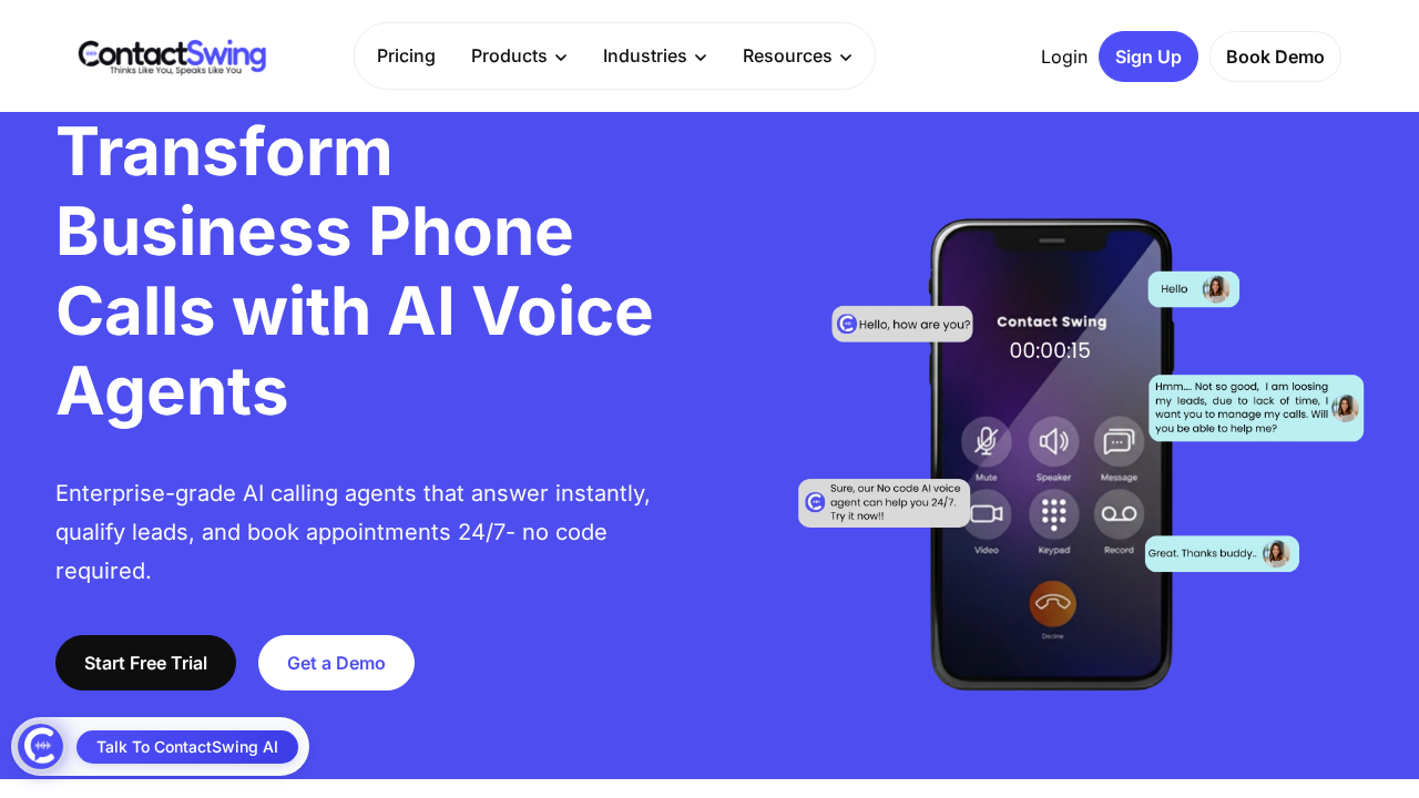 ContactSwing.ai screenshot