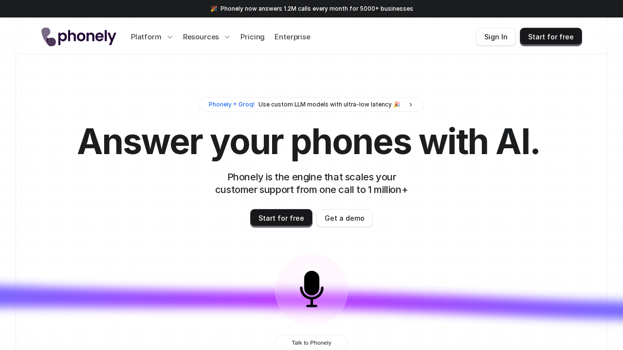 Phonely.ai screenshot