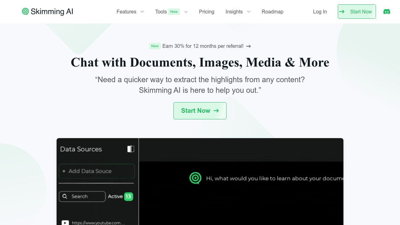 Skimming.ai screenshot