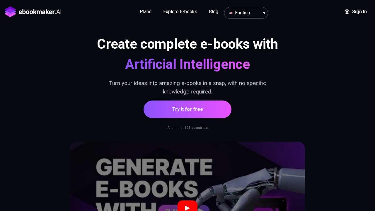 ebookmaker.ai screenshot