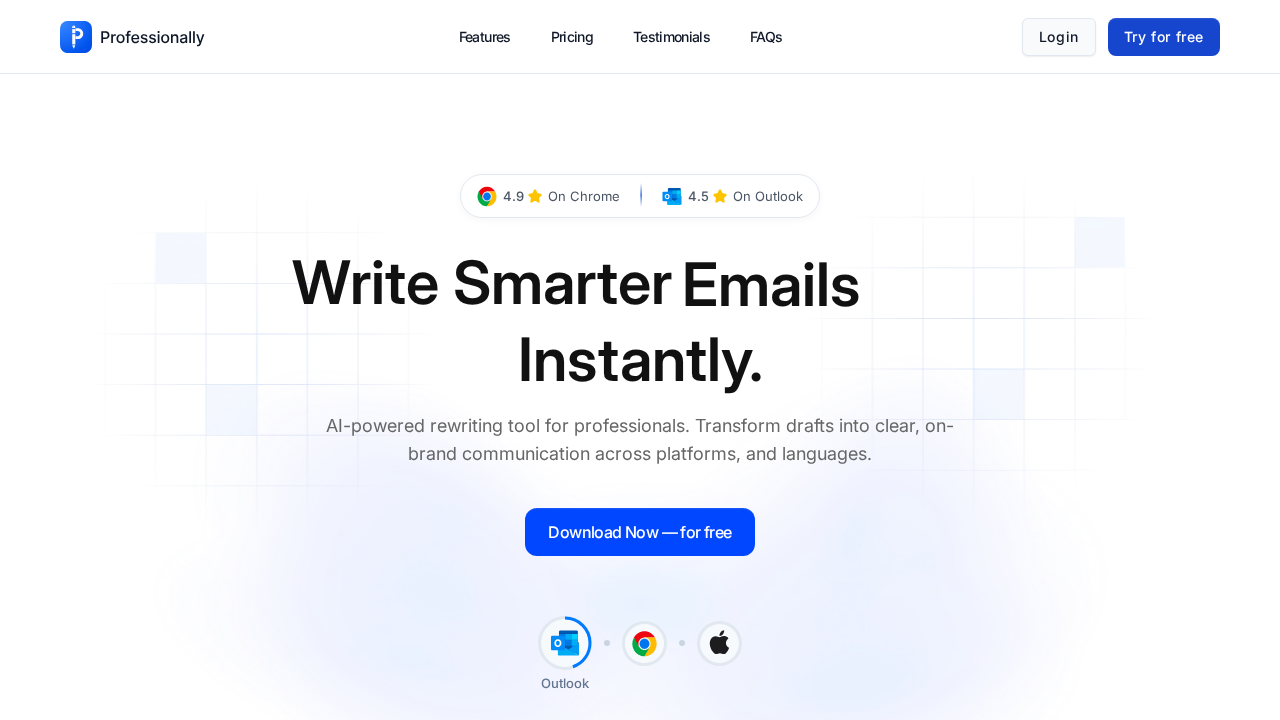 Professionally.ai screenshot