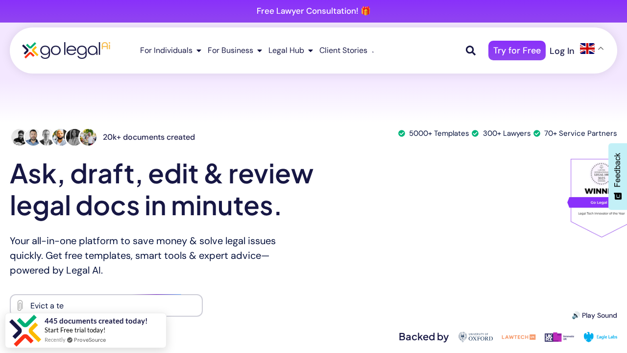 go-legal.ai screenshot