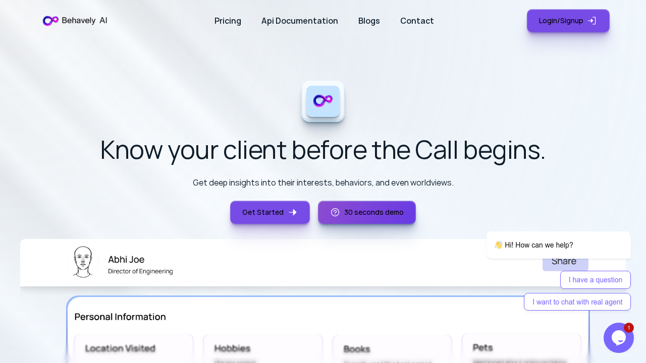 Behavely.ai screenshot