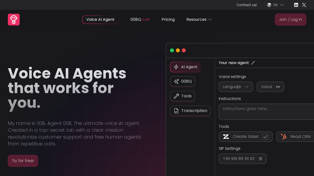 008agent.ai screenshot