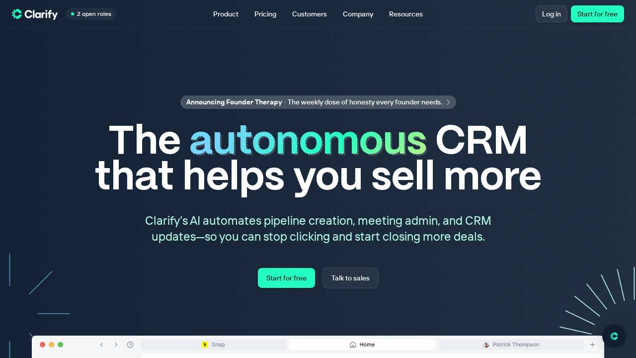 Clarify.ai screenshot