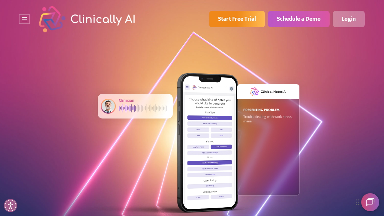 ClinicalNotes.ai screenshot