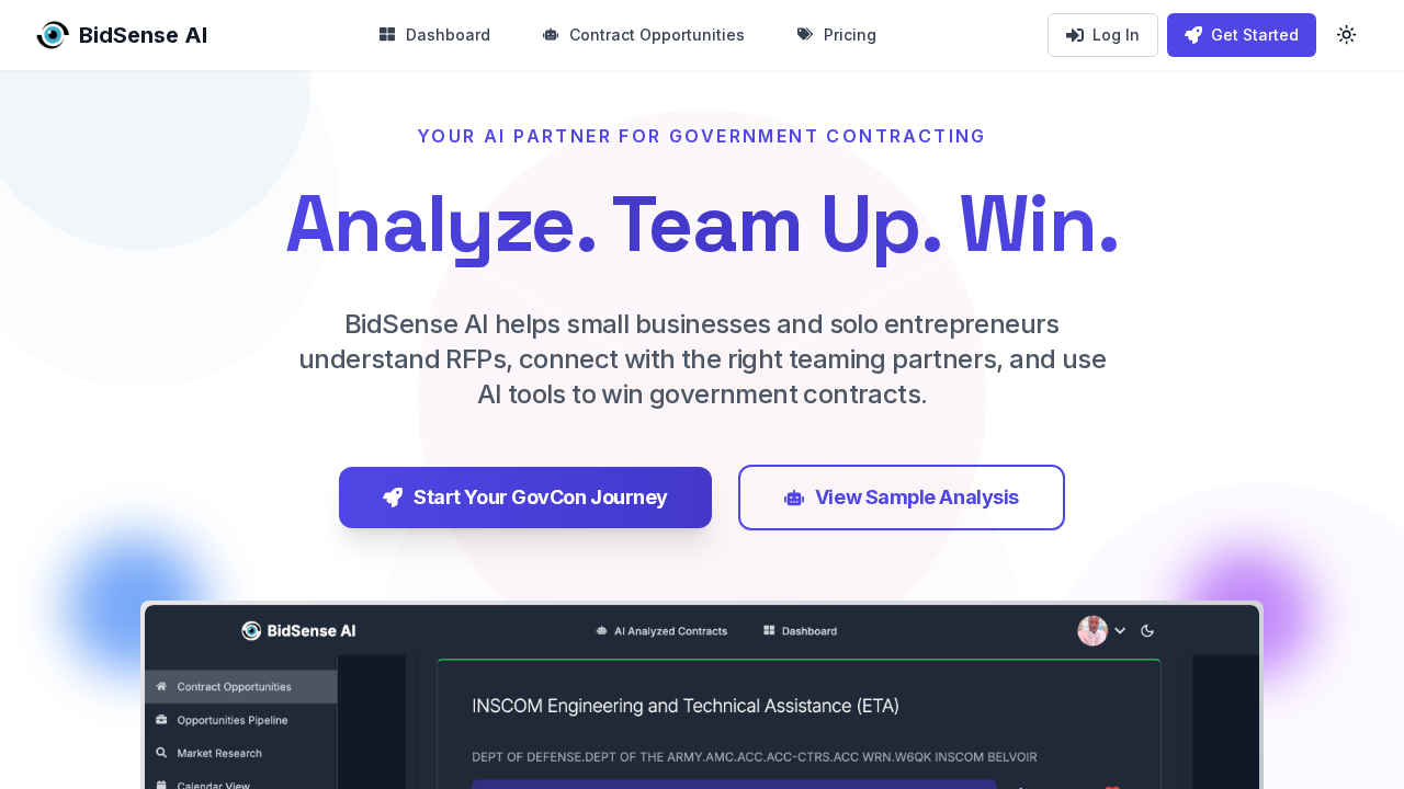 BidSense AI screenshot