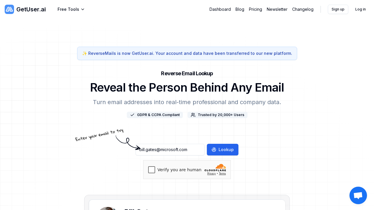 getuser.ai screenshot