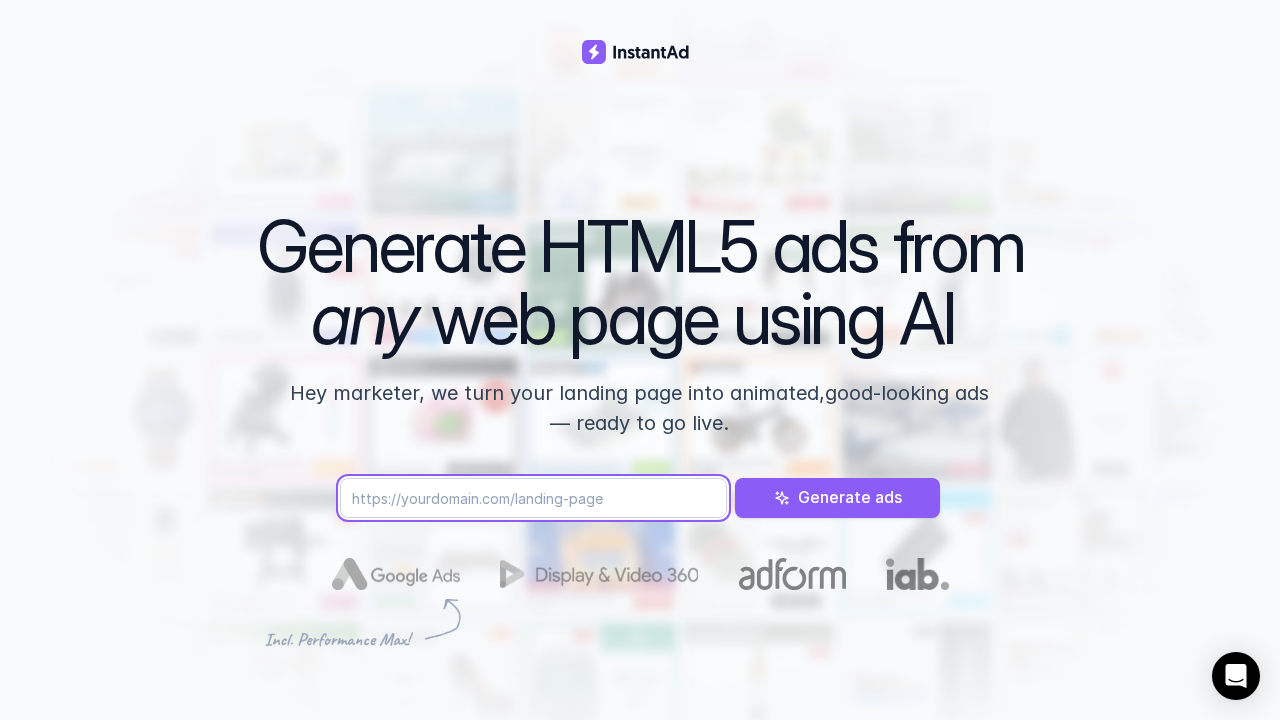 InstantAd screenshot