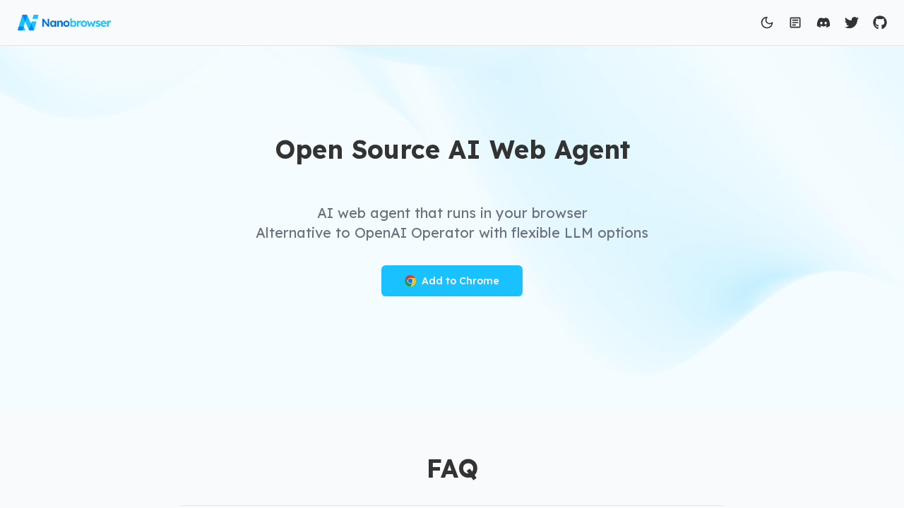 Nanobrowser.ai screenshot