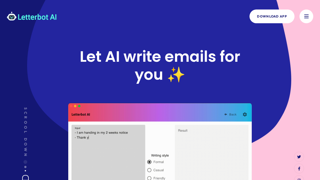 Letterbot.ai screenshot