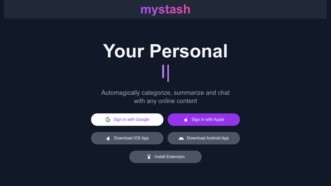 mystash.ai screenshot