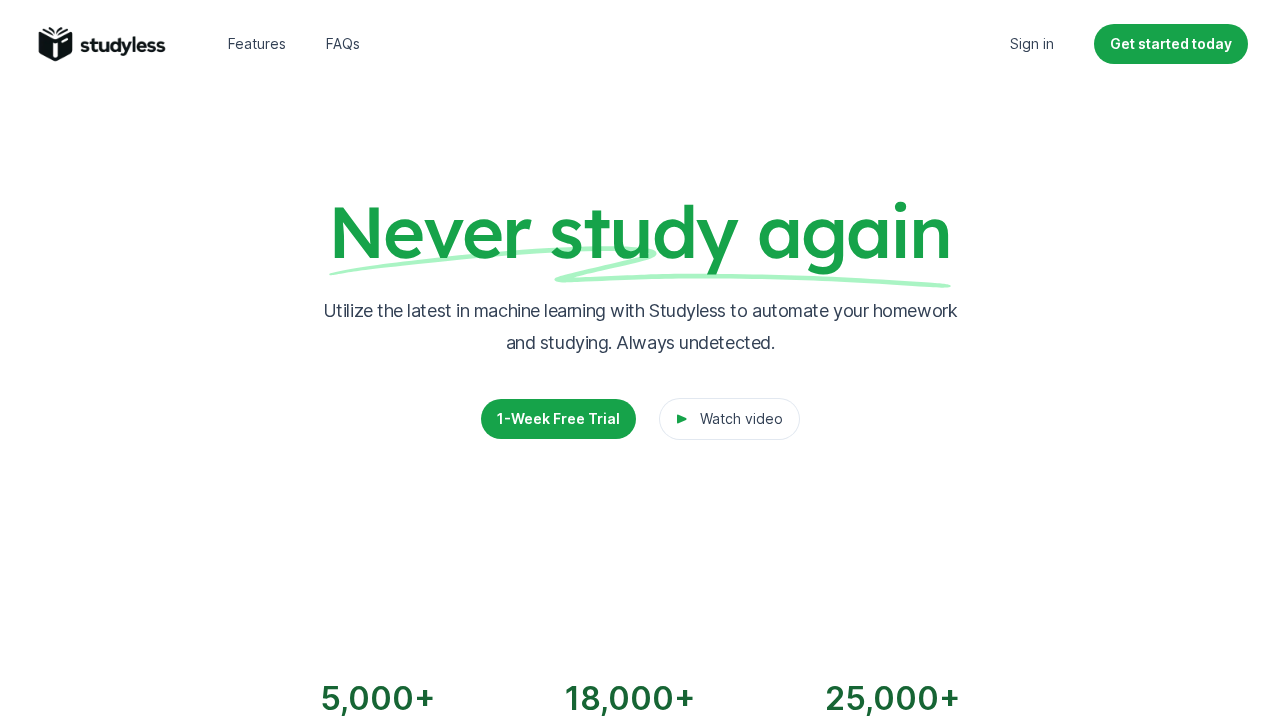 Studyless.ai screenshot