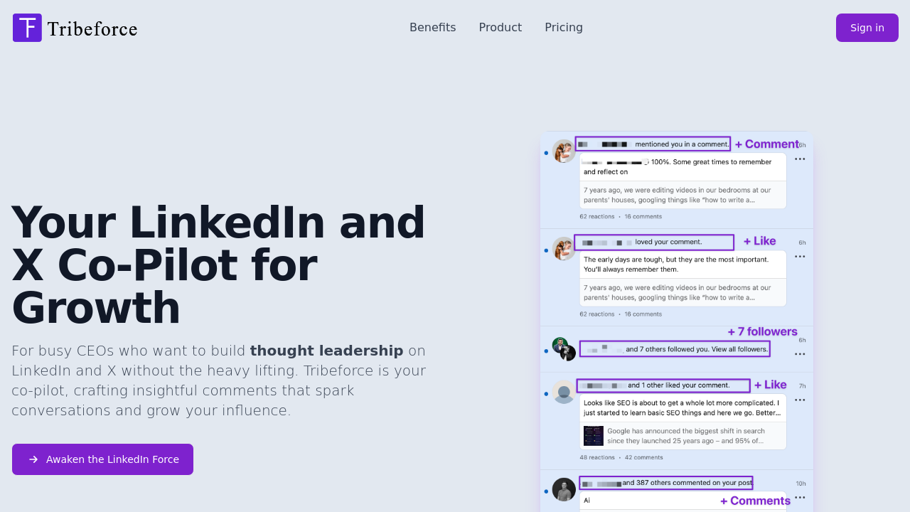 Tribeforce.ai screenshot