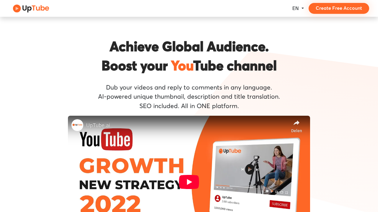 Uptube.ai screenshot