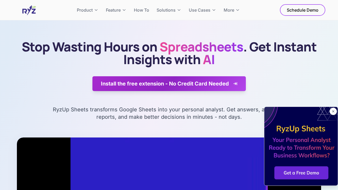 RyzUp Sheets screenshot