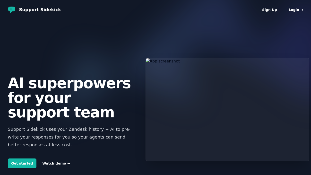 Support Sidekick screenshot