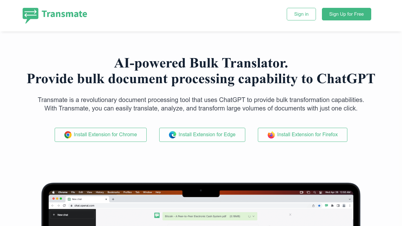 Transmate.ai screenshot
