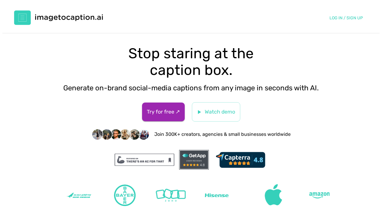 imagetocaption.ai screenshot