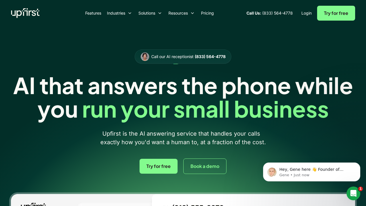 Upfirst.ai screenshot
