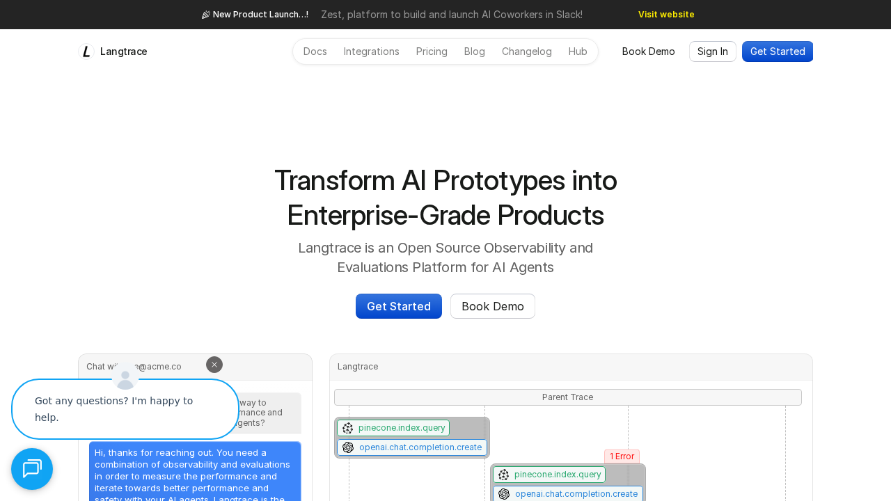 langtrace.ai screenshot