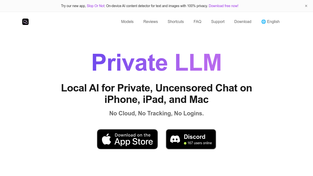 Private LLM screenshot