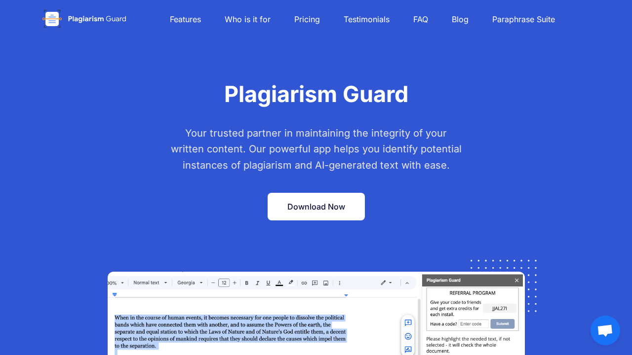 PlagiarismGuard.ai screenshot