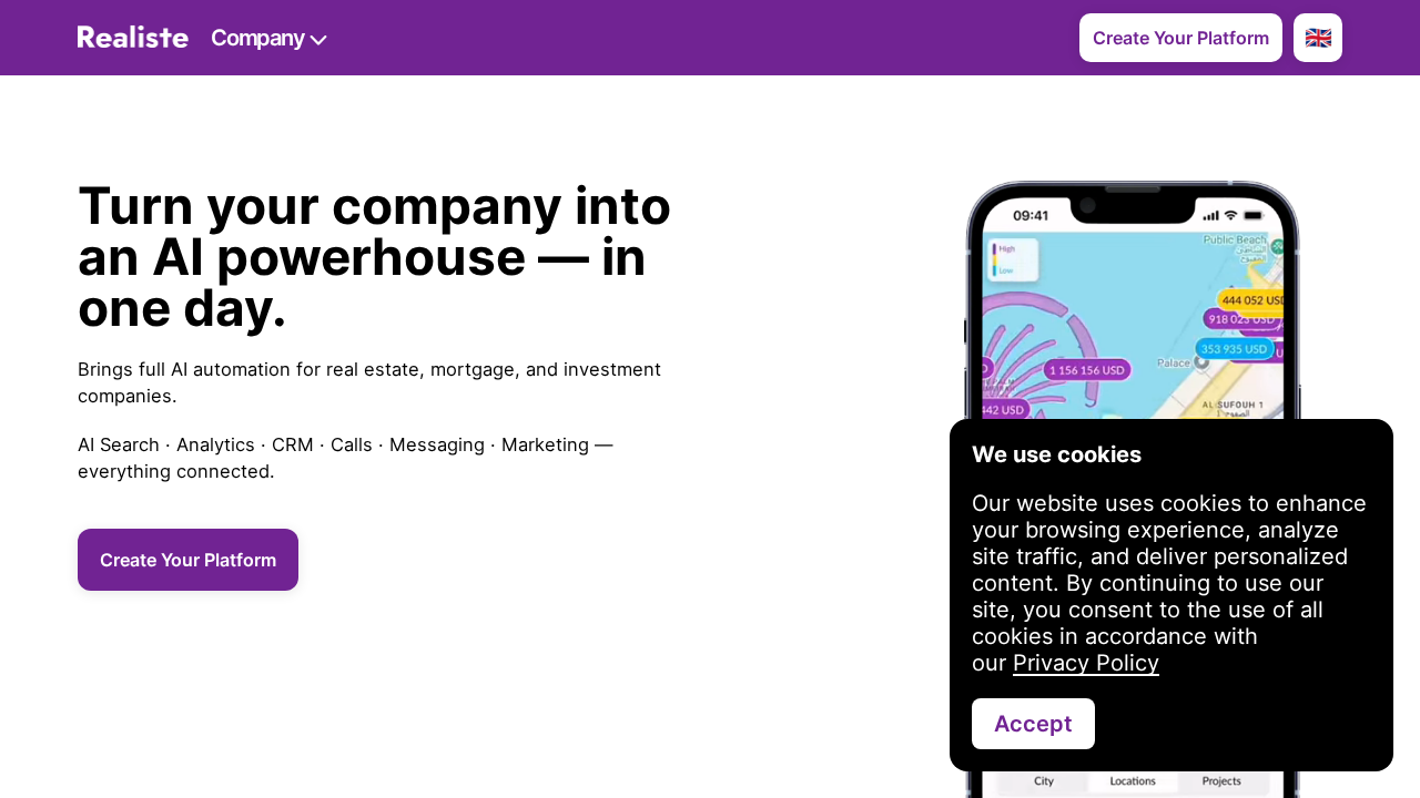 Realiste.ai screenshot