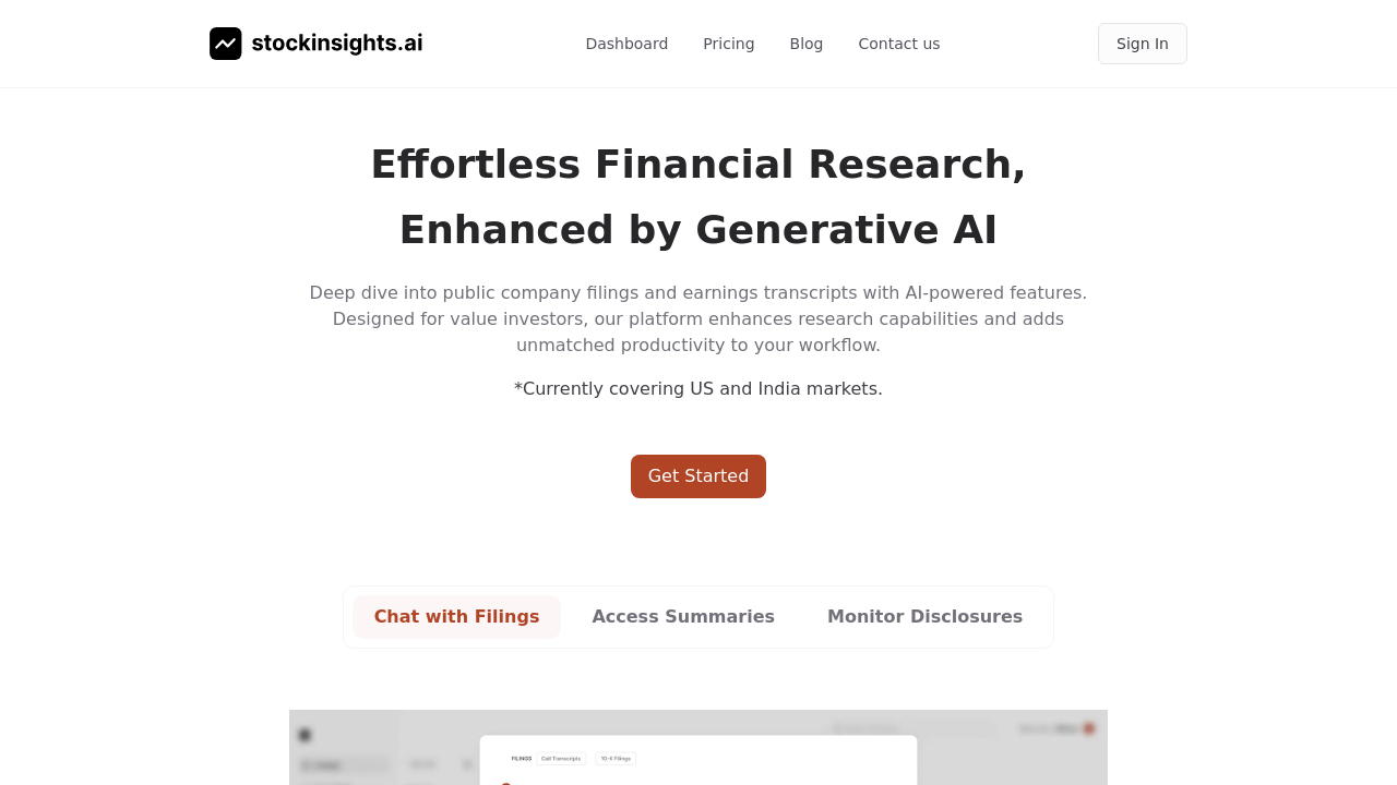 StockInsights.ai screenshot