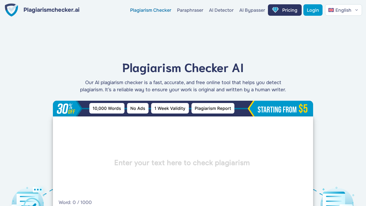 plagiarismchecker.ai screenshot